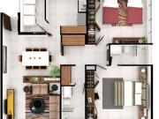 Departamento en Brezza Towers, Cancún