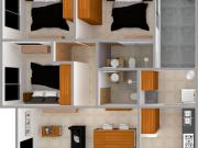 Departamento de 3 recámaras semiequipado, en Cuautlancingo