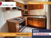 DEPARTAMENTO EN RENTA EN CHAPULTEPEC ORIENTE, MORELIA