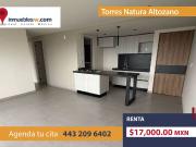 DEPARTAMENTO EN RENTA EN TORRES NATURA, ALTOZANO, MORELIA