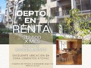 DEPARTAMENTO EN RENTA EN ZONA CEMENTOS ATOYAC