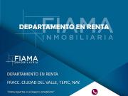 DEPARTAMENTO EN RENTA FRACC. CIUDAD DEL VALLE, TEPIC,...
