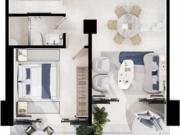 Departamento en venta Cancún de 1 habitación con +50...