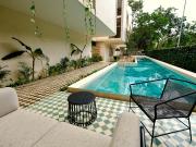 Departamento en venta de 3 rec?maras en aldea zama Tulum 213