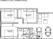 Departamento en venta de 3 recámaras nuevo en Tulum 1543