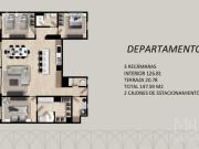 Departamento en Venta en Cancún de 3 recámaras, central,...