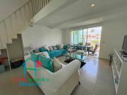 Depa con terraza con vista a los jardines y albercas