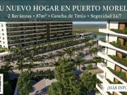 Departamento en venta en Puerto Morelos 1 recamara con...