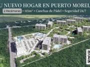 Departamento en venta en Puerto Morelos 2 recamaras con...