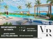 Departamento en venta en Puerto Morelos, con amenidades...