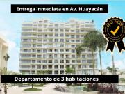 Departamento en zona residensial en Av. Huayacán con...