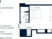 Departamento Estudio en Renta, Roma Norte, CDMX