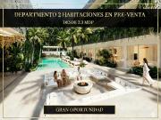 Departamento exclusivo 2 habitaciones con alberca