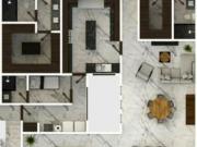 Departamento exterior con terraza, balcones y roof...