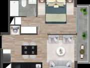 DEPARTAMENTO NUEVO DE 1 DORMITORIO EN ÑUÑOA