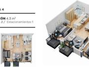 Departamento Preventa Roma Sur 74.87m2 Depto 204