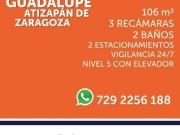 Departamento super iluminado de 106 m2, Lomas de Guadalupe