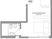 Departamento de un ambiente en venta en villa Urquiza