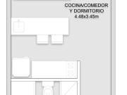 DEPARTAMENTO venta MONOAMBIENTE 27 metros POZO