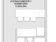 DEPARTAMENTO venta MONOAMBIENTE 44 metros POZO