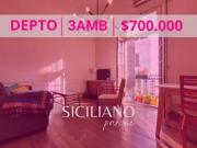 Depto Balvanera 3 amb c/escritorio y balcón francés 61m²