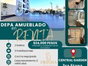Depto. en renta SEMI AMUEBLADO en CENTRAL GARDEN Tercera...