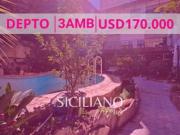 Depto San Cristobal 3 amb. c/dep. y patio con quincho y...