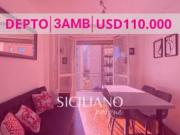 Depto San Telmo 3 amb. reciclado c/balcón al frente 57m²