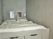 Designer loft with open plan living and balcony in...