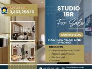 Direct Bank or Pag ibig Financing Studio Unit 23sqm I NO...