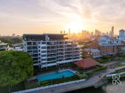 Direct riverfront living, with prized North East aspect,...