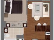 Dpto 1D+1B+BODEGA, Metro San Alberto Hurtado