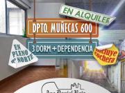 Dpto. 3 dormitorios + dependencia y cochera en Muñecas...