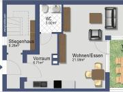 Dreizimmer Maisonette mit Balkon ab Dezember 2025 in...