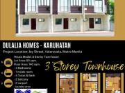 Dulalia Homes Karuhatan 3 Storey Townhouse in Valenzuela...