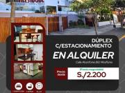 Dúplex amoblado en alquiler con estacionamiento en...