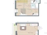 Duplex en dernier étage de 61,50m2