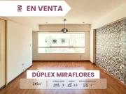 Venta Dúplex Miraflores cerca Malecón