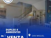 Dúplex en venta de 3 dormitorios c/ cochera en San Miguel