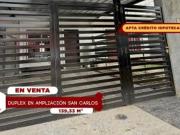 Duplex en venta en ampliacion San Carlos con patio y quincho