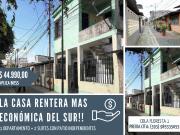 Económica Casa Rentera con 3 Unidades residenciales, Sur...