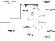Edge 21 Apartments 3 Bed/1 Bath C