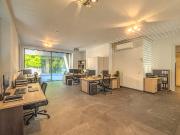 Ein offenes Büro in Massagno mit Fenstern zur Straße und...