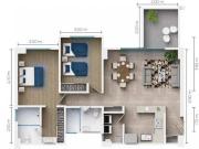 El Refugio departamento de 2 recamaras en VENTA IO2123