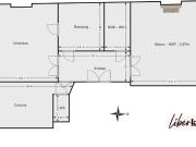 Élégant T2 de 65 m² – Volumes exceptionnels – Quartier...