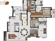Elegante apartamento tipo para venda em Campestre com 3...