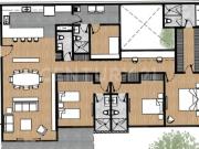 En 1er piso con 194 m2 habitables mas balcones y Roof...