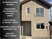EN ARRIENDO CASA AL INTERIOR DE CONDOMINIO 3D/3B/2E, LAMPA