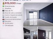 En renta bonito departamento estilo minimalista en...