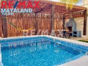 EN RENTA HERMOSA CASA DE 3 HABITACIONES EN TULUM